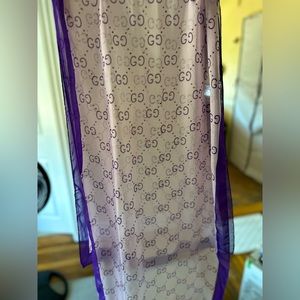 Purple Gucci style sheer scarf!